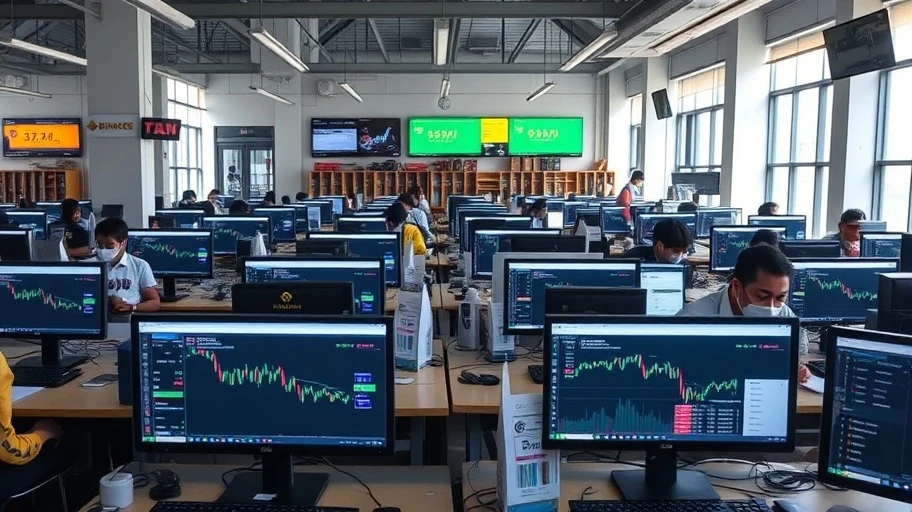 Giao diện Binance trên máy tính.