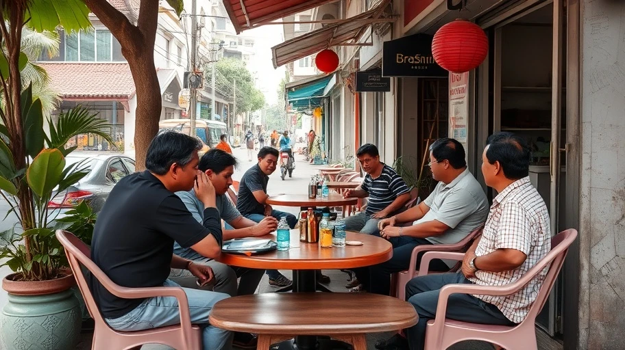Hình ảnh café thảo luận đầu tư tiền ảo tại Việt Nam.