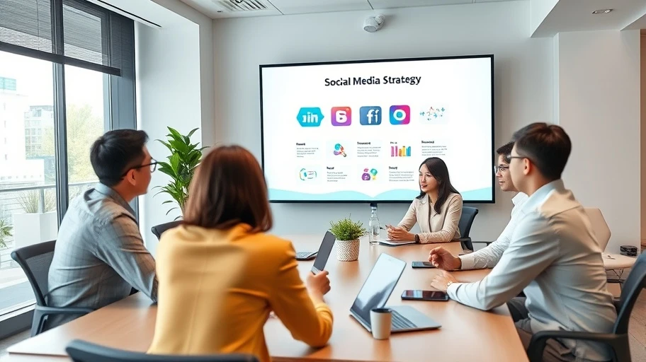 Hình ảnh cuộc họp chiến lược marketing