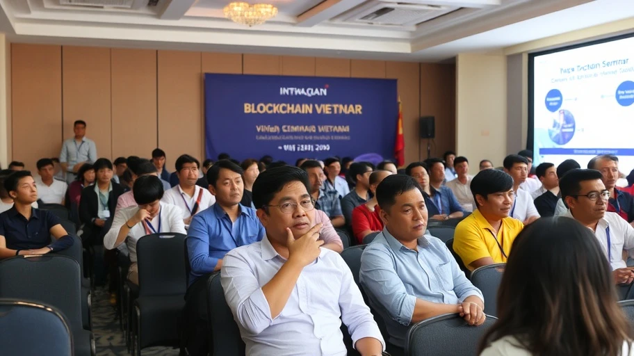 Hình ảnh hội thảo về tiền ảo tại Việt Nam.