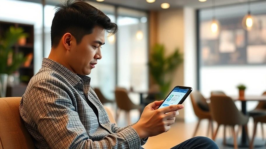 Người dùng ứng dụng đầu tư tiền ảo