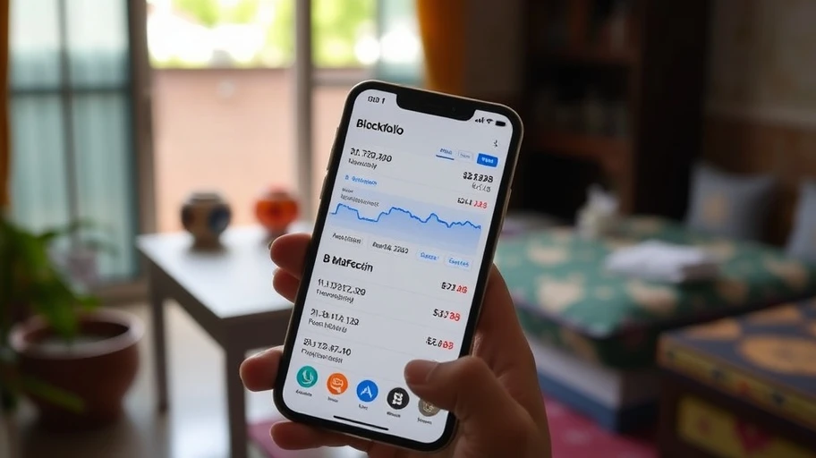 Ứng dụng di động Blockfolio với thông tin giá tiền mã hóa.